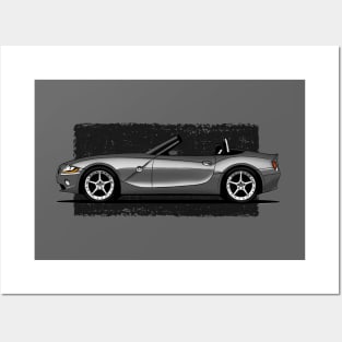 Drawing of the iconic babarian roadster Posters and Art